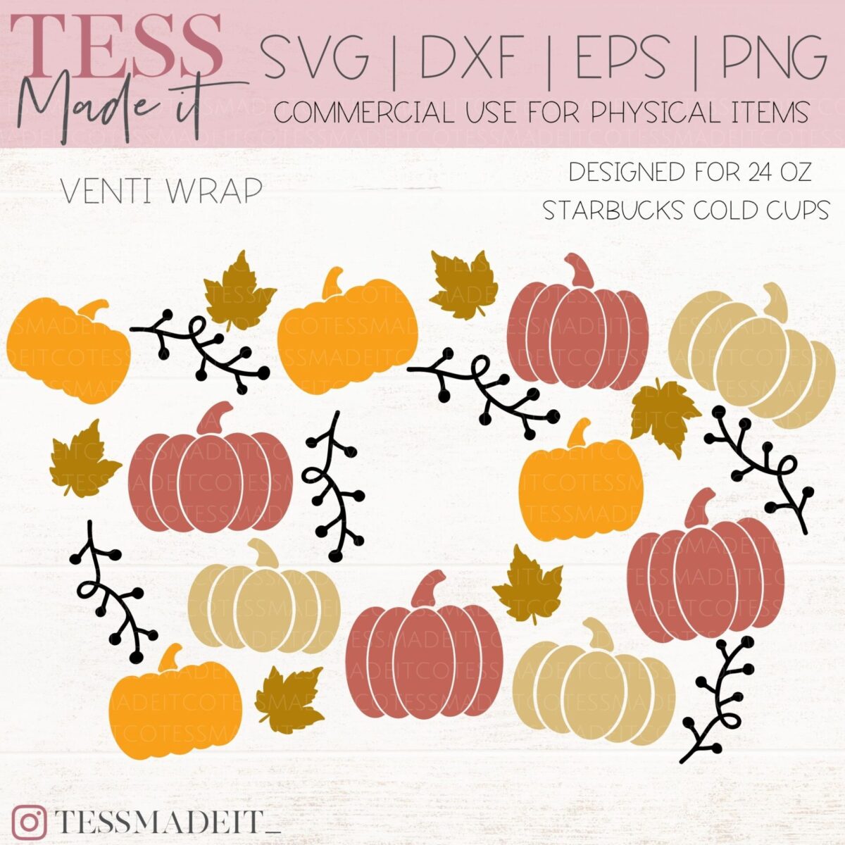 Pumpkin Starbucks Cup Svg Fall Starbucks Svg Tess Made It