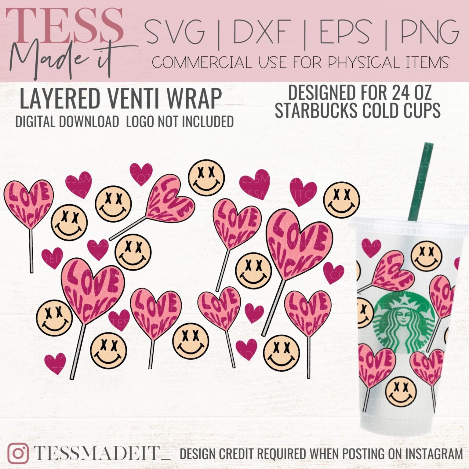 Sucker Starbucks Cup SVG Valentine S Starbucks SVG Tess Made It