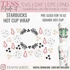 Holiday Starbucks Cup SVG