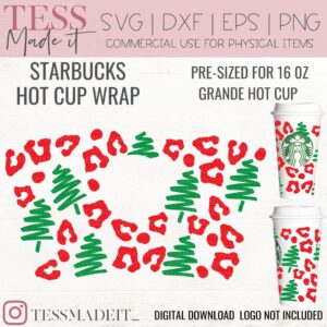Christmas Starbucks Hot Cup SVG