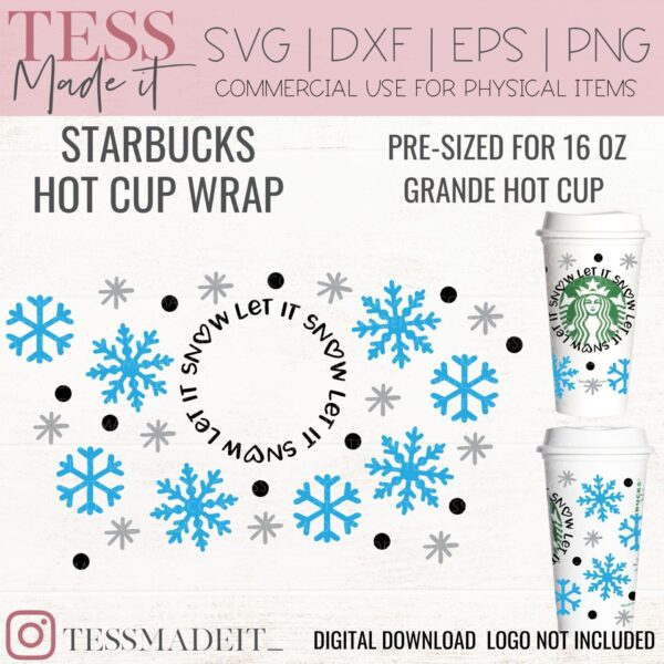 snowflake hot cup SVG