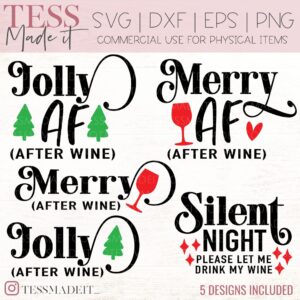 Christmas Wine Glass SVGS