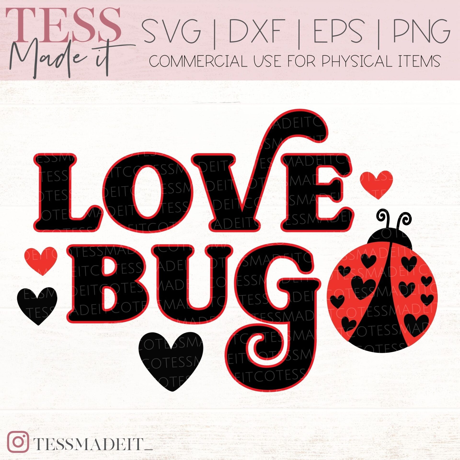 Ladybug Alphabet and Numbers Svg Love Bug Letters (Instant Download) 