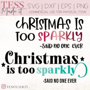 christmas is too sparkly