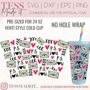 Leopard Heart Cold Cup Wrap