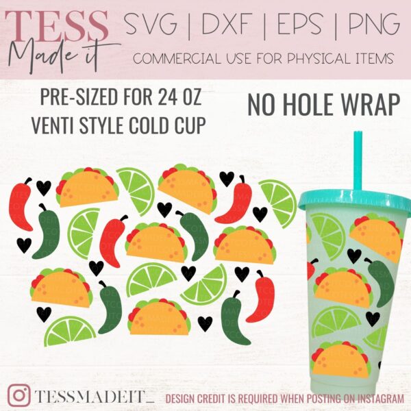 Spring Cold Cup Wrap - Coffee and Sunshine SVG