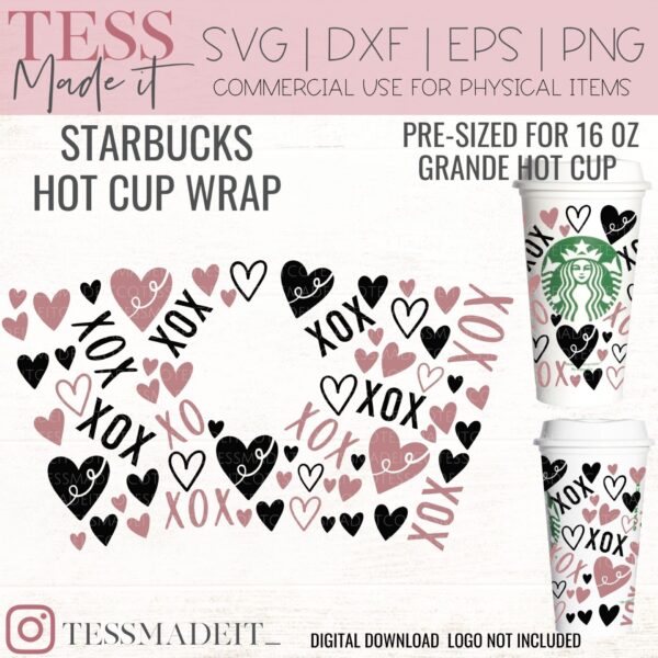 heart hot cup svg