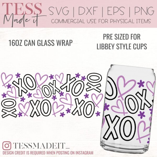XOX Can Glass SVG