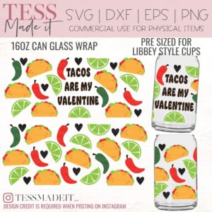 Tacos Are My Valentine SVG