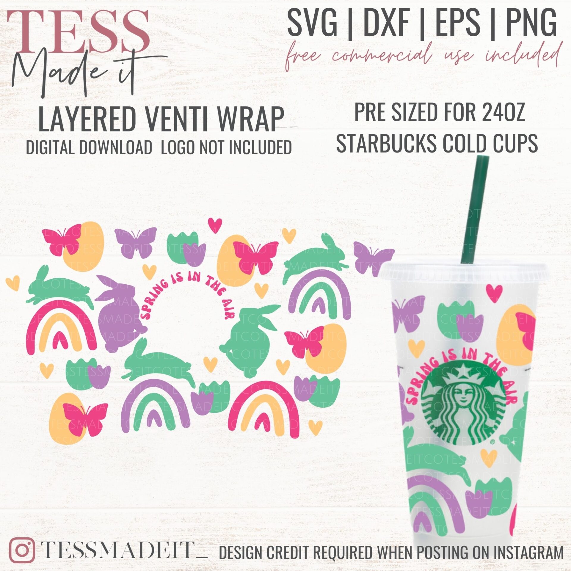 Floral Starbucks SVG - Starbucks Cold Cup SVG - Tess Made It