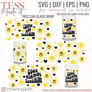 Spring Can Glass SVG coffee and sunshine svg
