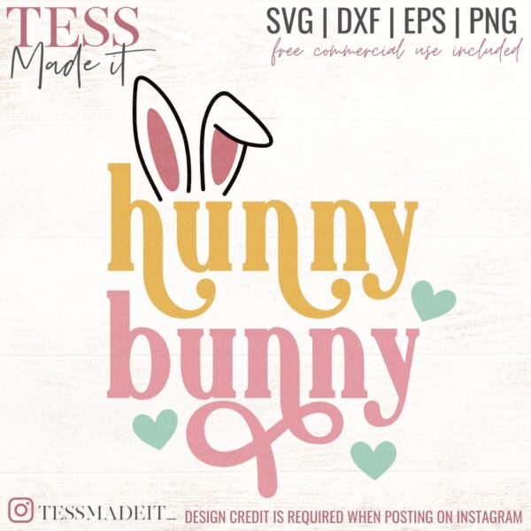 Hunny Bunny SVG - Easter Bunny PNG for sublimation