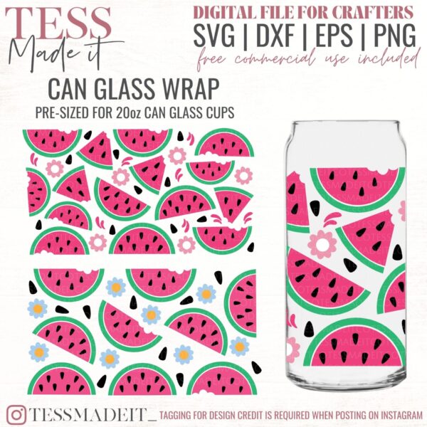 Watermelon Libbey Glass SVG