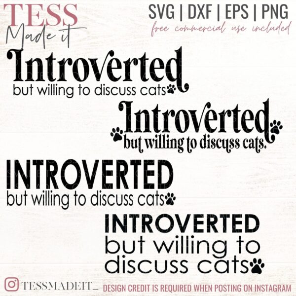 cat mom svg funny introvert svg for diy clothing