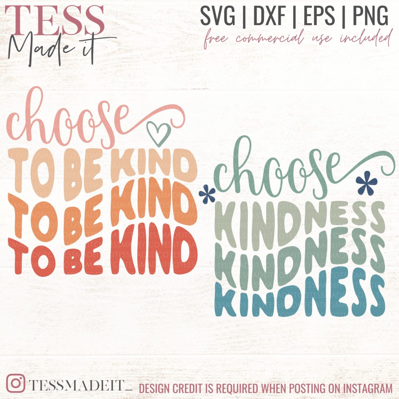 Kindness SVG - Be Kind SVG - Positive SVG - Tess Made It