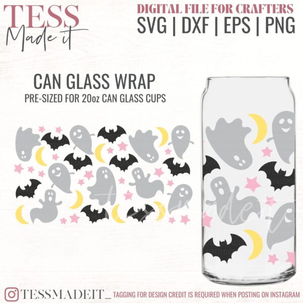 Halloween Libbey SVG for 20oz can glasses. Cricut Libbey SVG files