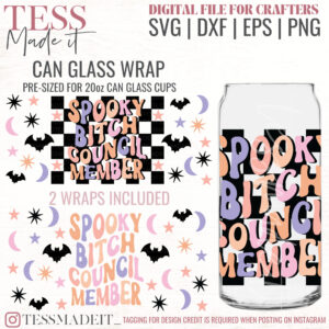 Spooky Bitch Council SVG funny halloween svg for libbey can glasses