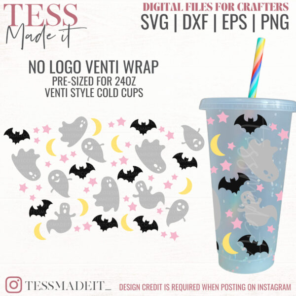 Halloween Venti Cup SVG - Fall No Hole SVG