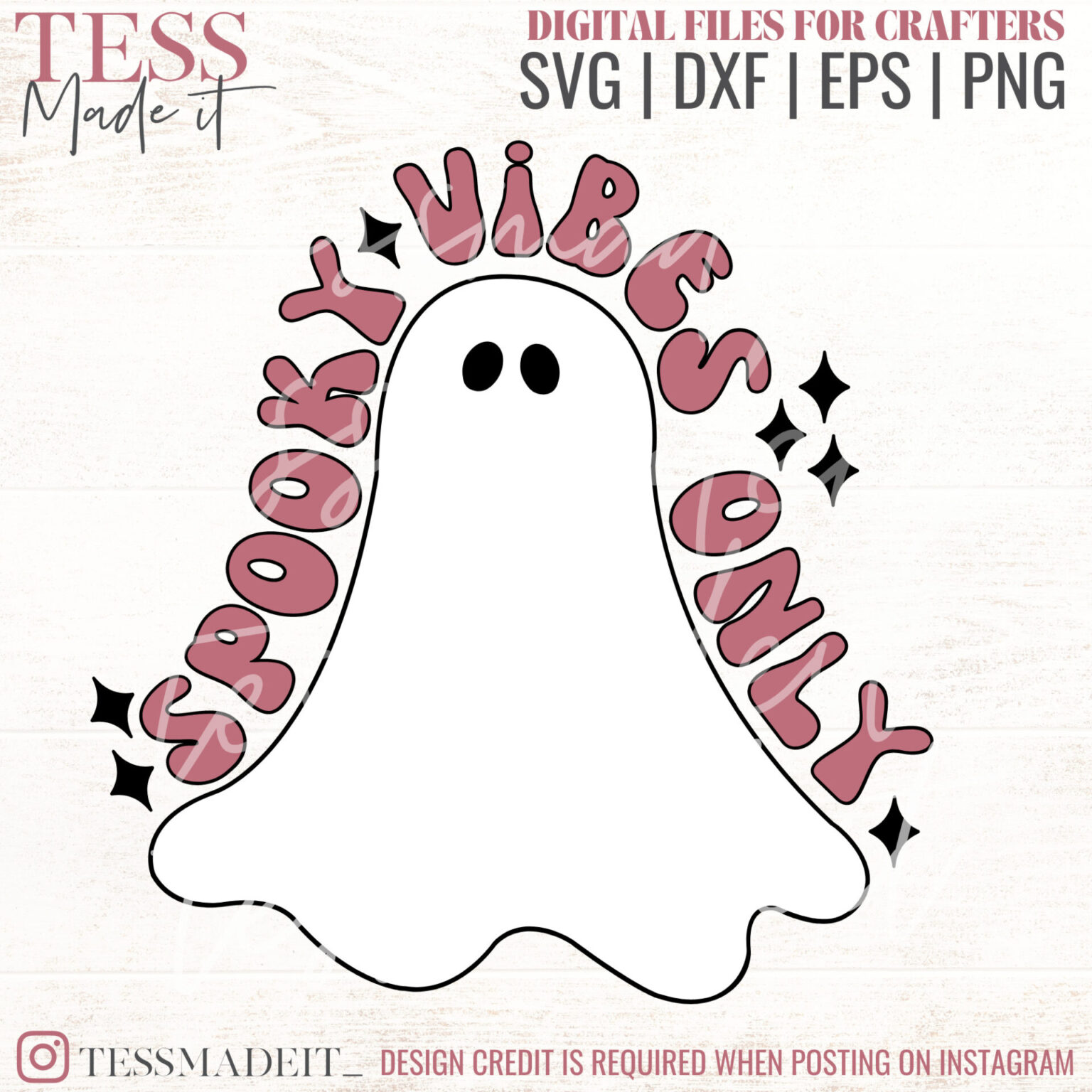 Spooky Vibes Only SVG - Spooky Season SVG - Tess Made It