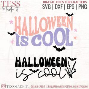 Halloween Is Cool SVG trendy retro Halloween PNG and svg