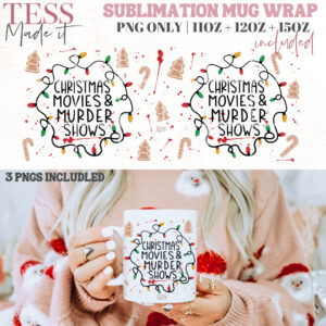 Murder show png. christmas movies and murder shows png for sublimation