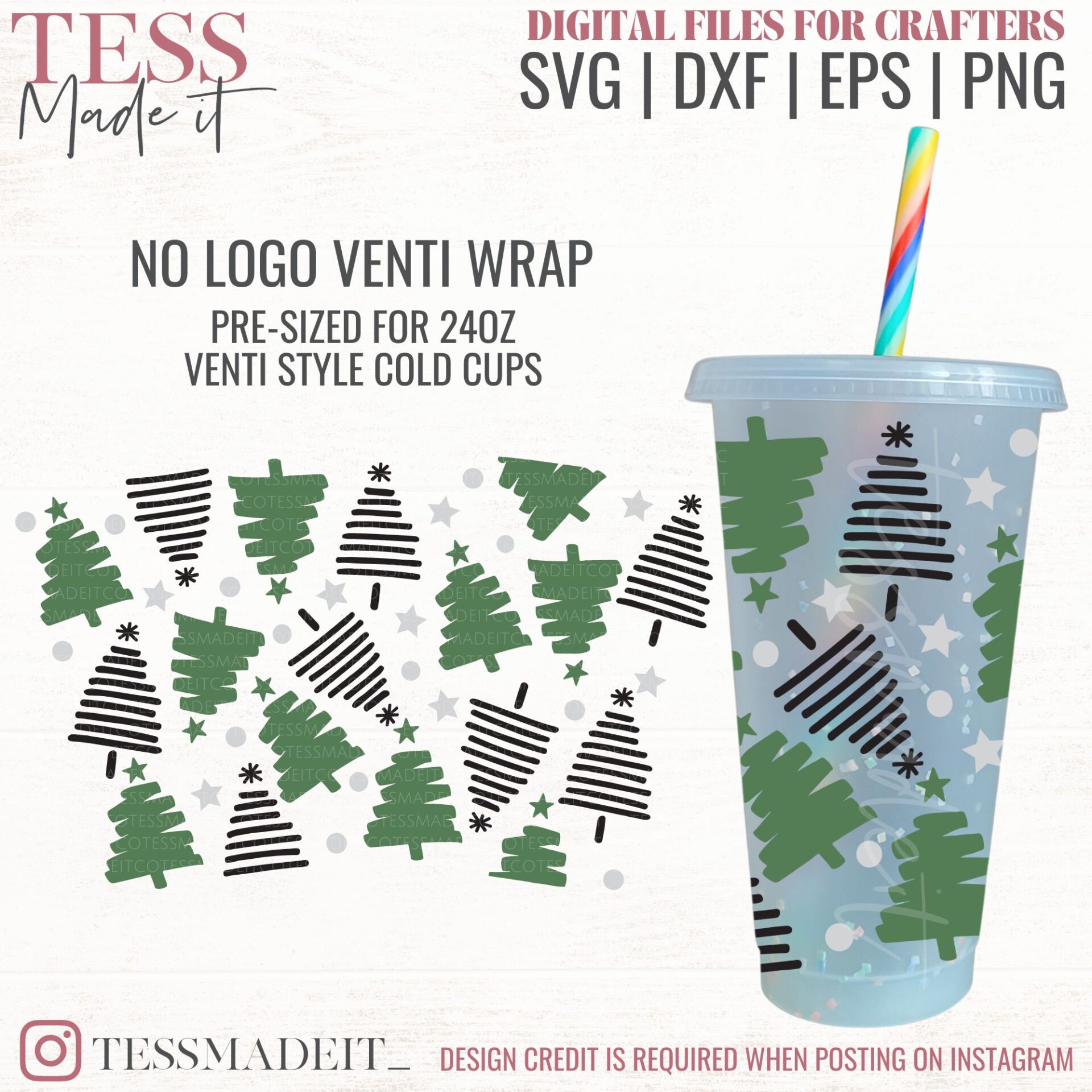 Christmas Starbucks Cup SVG - Starbucks Hot Cup SVG - Tess Made It