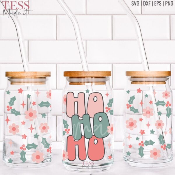 winter glass can svg | christmas libbey glass svg design for sublimation or cricut svg downloads