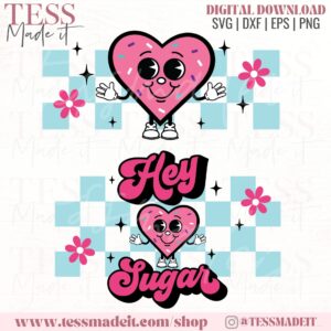 Checkered Heart SVG - Retro Valentine PNG