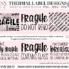 Fragile Mailing Labels