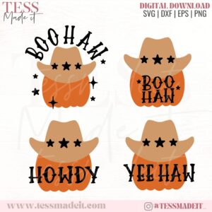 Boo Haw SVG cute fall pumpkin svgs for country girls