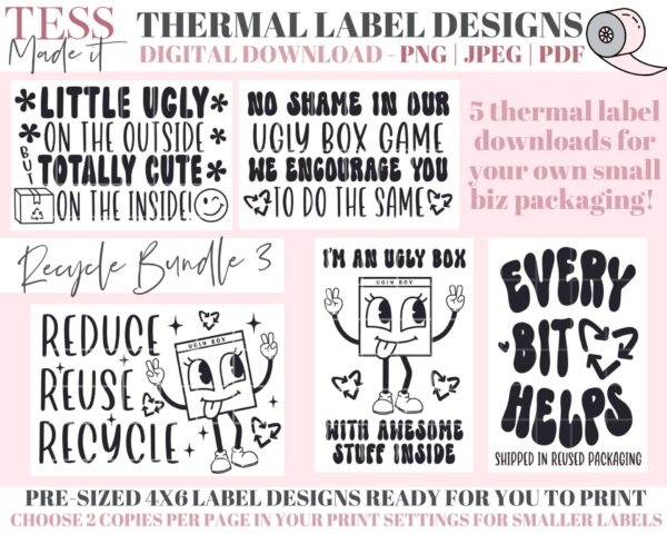 ugly box stickers, repackaging stickers, business stickers, thermal label stickers, Munbyn stickers