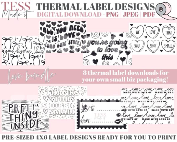 Thermal Labels Spring Thermal Label Bundle Business Stickers